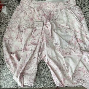 Lululemon Athletica Pink and White Wide Leg Pants